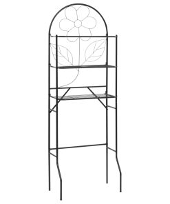 vidaXL Etajeră de toaletă, negru, 60x33x174 cm