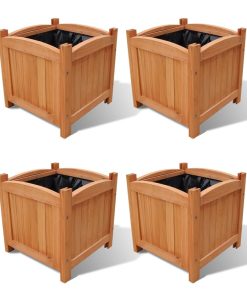 vidaXL Straturi înălțate de grădină, 4 buc., 30 x 30 x 30 cm