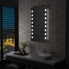 vidaXL Oglindă cu LED de perete de baie, 60 x 100 cm