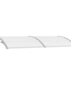 vidaXL Copertină de ușă, gri și transparent, 240 x 80 cm, PC