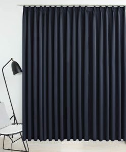 vidaXL Draperie opacă, antracit, 290 x 245 cm, cu cârlige
