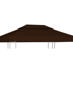 vidaXL Acoperiș de pavilion, 2 niveluri, maro, 4x3 m, 310 g/m²