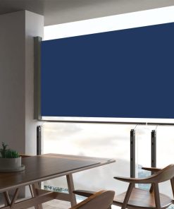 vidaXL Copertină laterală retractabilă de terasă, albastru, 160x300 cm