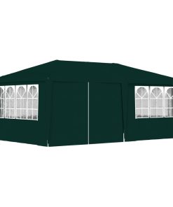 vidaXL Cort de petrecere profesional cu pereți verde 4 x 6 m 90 g/m²