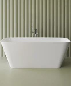 Cada freestanding Cast Marble Porto 168x78 cm Alb Lucios