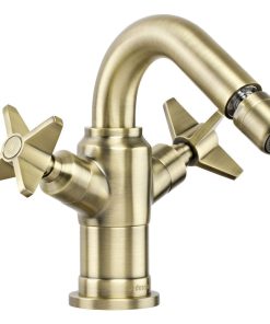 Baterie bideu cu ventil click-clack bronz Deante, Temisto