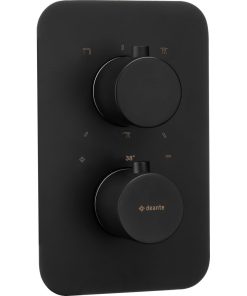 Baterie dus Deante Box Round incastrata pentru corp ingropat, negru mat