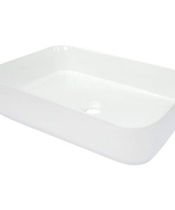 Lavoar pe blat alb 50 cm, dreptunghiular, Deante Hiacynt New