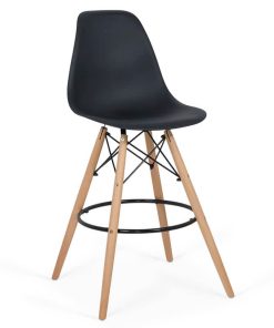 Scaun bar, suport picioare, plastic ABS, negru, ABS 139