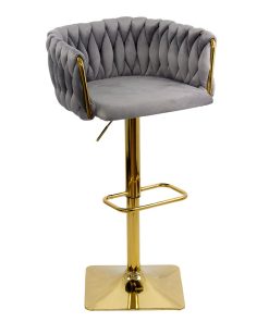 Scaun de bar gri, design elegant, confortabil, reglabil ABS 118P