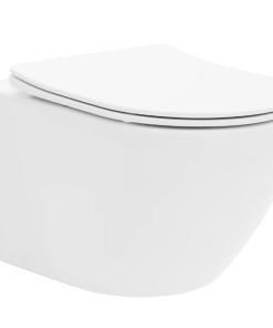 Vas wc suspendat Rea Carlo Mini Tornado Rimless Slim Alb Lucios