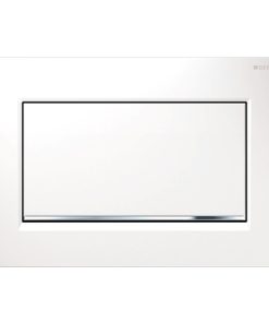 Clapeta actionare start/stop Geberit Sigma30 alb detalii crom lucios