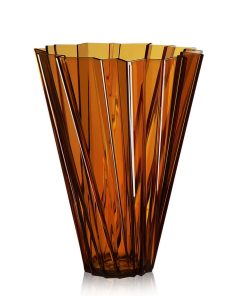 Vaza Kartell Shanghai design Mario Bellini h44cm chihlimbar transparent