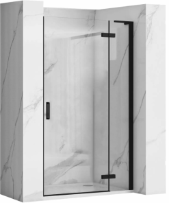 Paravan de dus Rea Hugo 100 cm Negru Mat