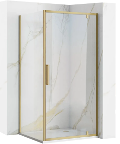 Cabina de dus Rea Rapid Swing 90x80 cm Auriu Periat