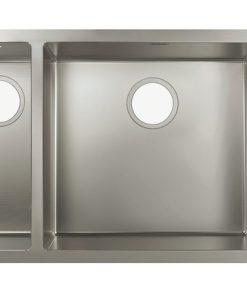 Chiuveta bucatarie Hansgrohe S719-U655 cu 2 cuve inegale 705x450mm cuva mare dreapta montare sub-blat inox