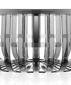 Masuta Kartell Panier design Ronan & Erwan Bouroullec 61cm h 21cm gri transparent