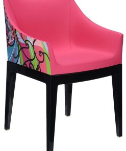Scaun Kartell Madame design Philippe Starck Paris roz-negru