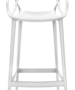Scaun inalt Kartell Masters Stool design Philippe Starck & Eugeni Quitllet 65cm alb