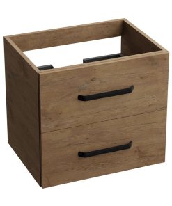 Mobilier suspendat de baie Montana 60.5x46x54.2 cm Nuc/negru