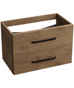 Mobilier suspendat de baie Montana 80.5x46x54.2 cm Nuc/Negru