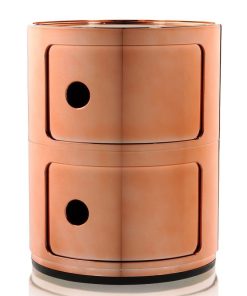 Comoda modulara Kartell Componibile 2 design Anna Castelli Ferrieri cupru metalizat