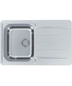 Chiuveta bucatarie inox satin cu picurator, stanga, Alveus Line Max 80