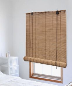vidaXL Jaluzea tip rulou, maro, 100 x 220 cm, bambus