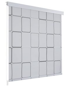 vidaXL Jaluzea roletă de duș, model pătrate, 120x240 cm