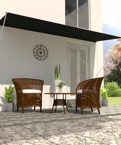 vidaXL Copertină retractabilă, antracit, 400 x 150 cm