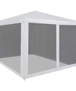 vidaXL Cort pliabil de petrecere cu 4 pereți din plasă, 3 x 3 m