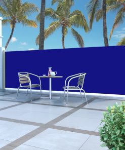 vidaXL Copertină laterală retractabilă, albastru, 160x500 cm