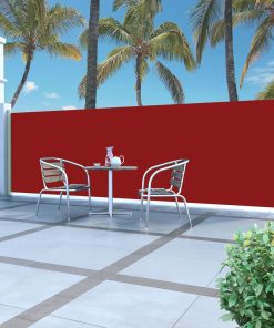 vidaXL Copertină laterală retractabilă, roșu, 160x500 cm