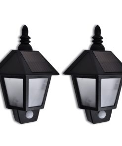Lampă solară de perete cu senzor de mișcare, 2 buc.