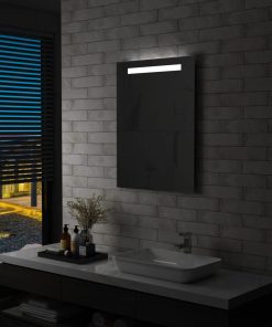vidaXL Oglindă cu LED de perete de baie, 60 x 80 cm