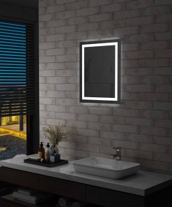 vidaXL Oglindă cu LED de baie, cu senzor tactil, 50 x 60 cm