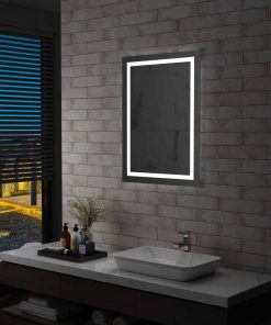 vidaXL Oglindă cu LED de baie, cu senzor tactil, 60 x 80 cm