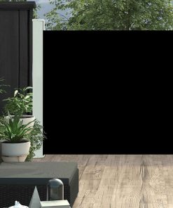 vidaXL Copertină laterală retractabilă de terasă, negru, 100x300 cm