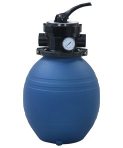 vidaXL Filtru cu nisip pentru piscină supapă 4 poziții albastru 300 mm