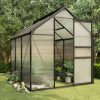 vidaXL Seră, antracit, 3,61 m², aluminiu