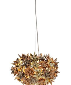 Suspensie Kartell Bloom design Ferruccio Laviani G9 max 3x33W d28cm auriu-bronz-cupru metalizat