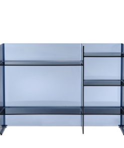 Comoda Kartell Sound-Rack design Ludovica & Roberto Palomba 75x26x53cm albastru transparent