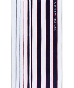 Prosop de plaja Tommy Hilfiger Red and Blue Striped 100x180cm Albastru Navy