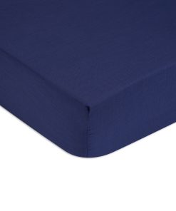 Cearceaf de pat cu elastic Tommy Hilfiger Unis Percale 180x200cm Albastru Navy
