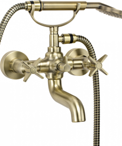 Baterie cada baie cu para de dus culoare bronz Deante, Temisto