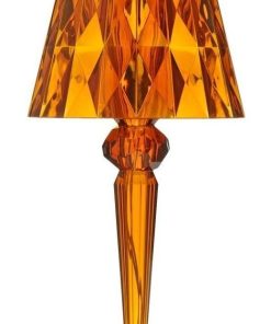 Veioza Kartell Battery design Ferruccio Laviani LED 0.8W h22cm chihlimbar transparent