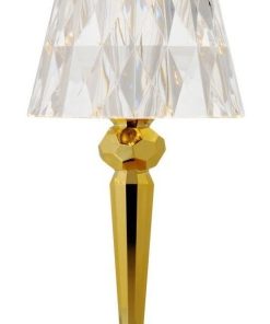 Veioza Kartell Battery design Ferruccio Laviani LED 0.8W h22cm auriu metalizat