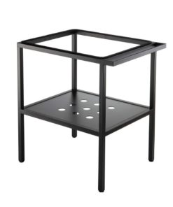 Cadru metalic cu port prosop negru pentru lavoar baie 66.5 cm, Deante