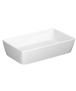 Lavoar pe blat alb 60 cm, dreptunghiular, Cersanit City