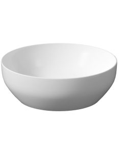 Lavoar pe blat alb mat 40 cm, rotund, Cersanit Larga